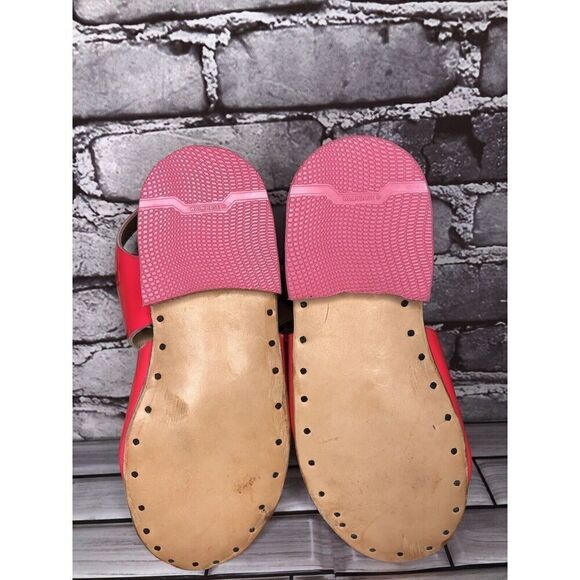 Hot Pink Patent Leather Handmade Ankle Strap Clogs Shoes Women Sz 38EU/7.5M US - Picture 16 of 16